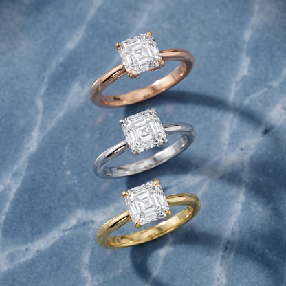 Evie Solitaire Six-Prong Asscher Diamond Engagement Ring in Platinum - 3rings.jpg