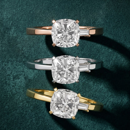 Donatella Baguette Cushion Diamond Engagement Ring in Platinum - 3rings.jpg