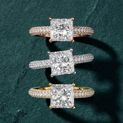Thalia Micropavé Princess Diamond Engagement Ring in Platinum - 3rings.jpg