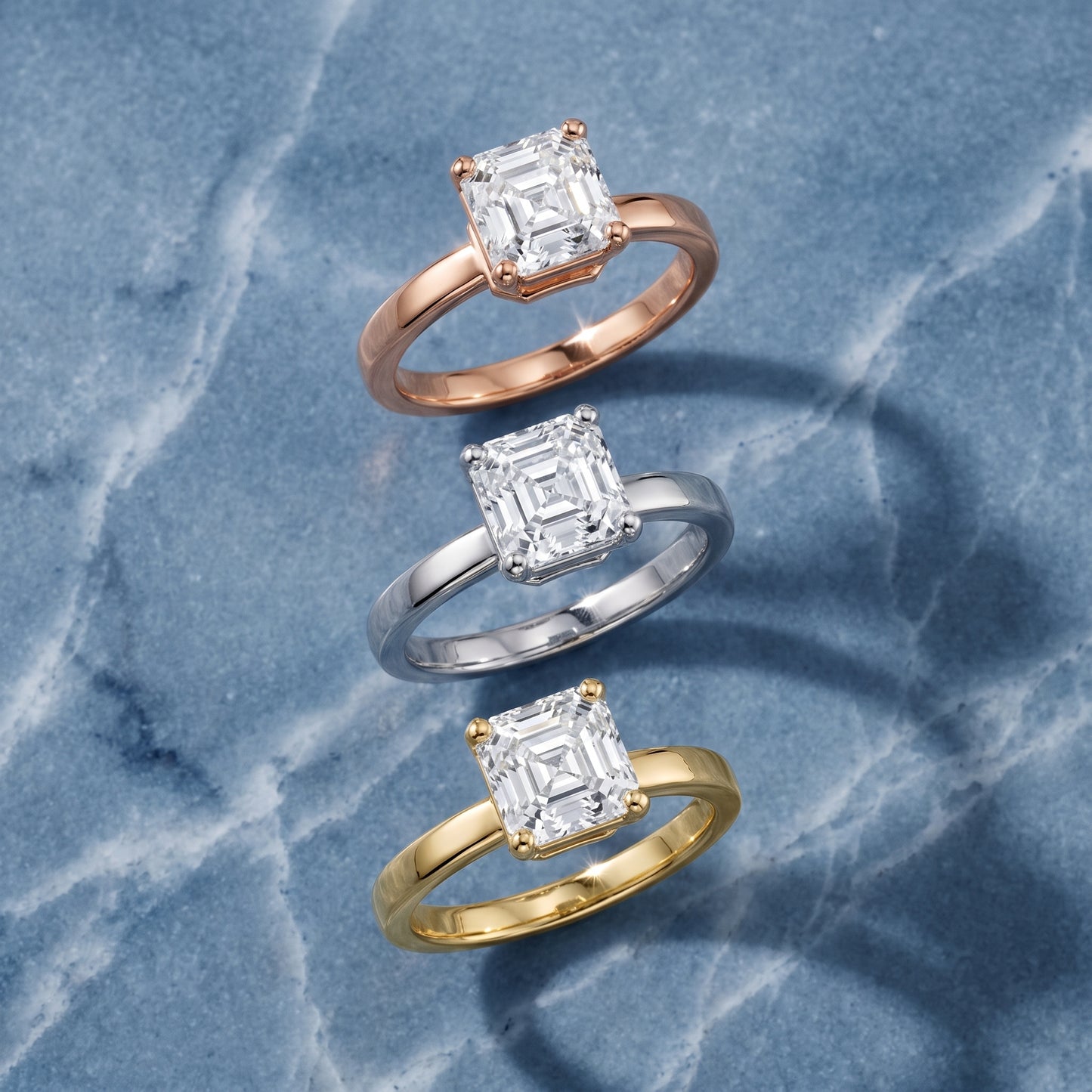 Delia Solitaire Asscher Diamond Engagement Ring in Yellow Gold - 3rings.jpg