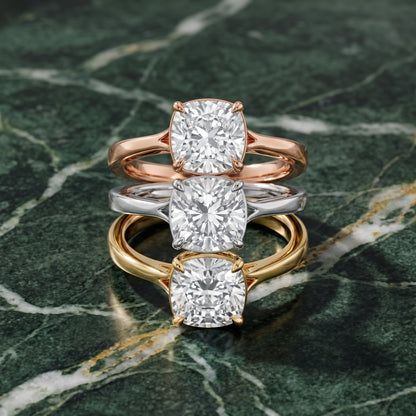 Anais Trellis Solitaire Cushion Diamond Engagement Ring in Silver - 3rings.jpg