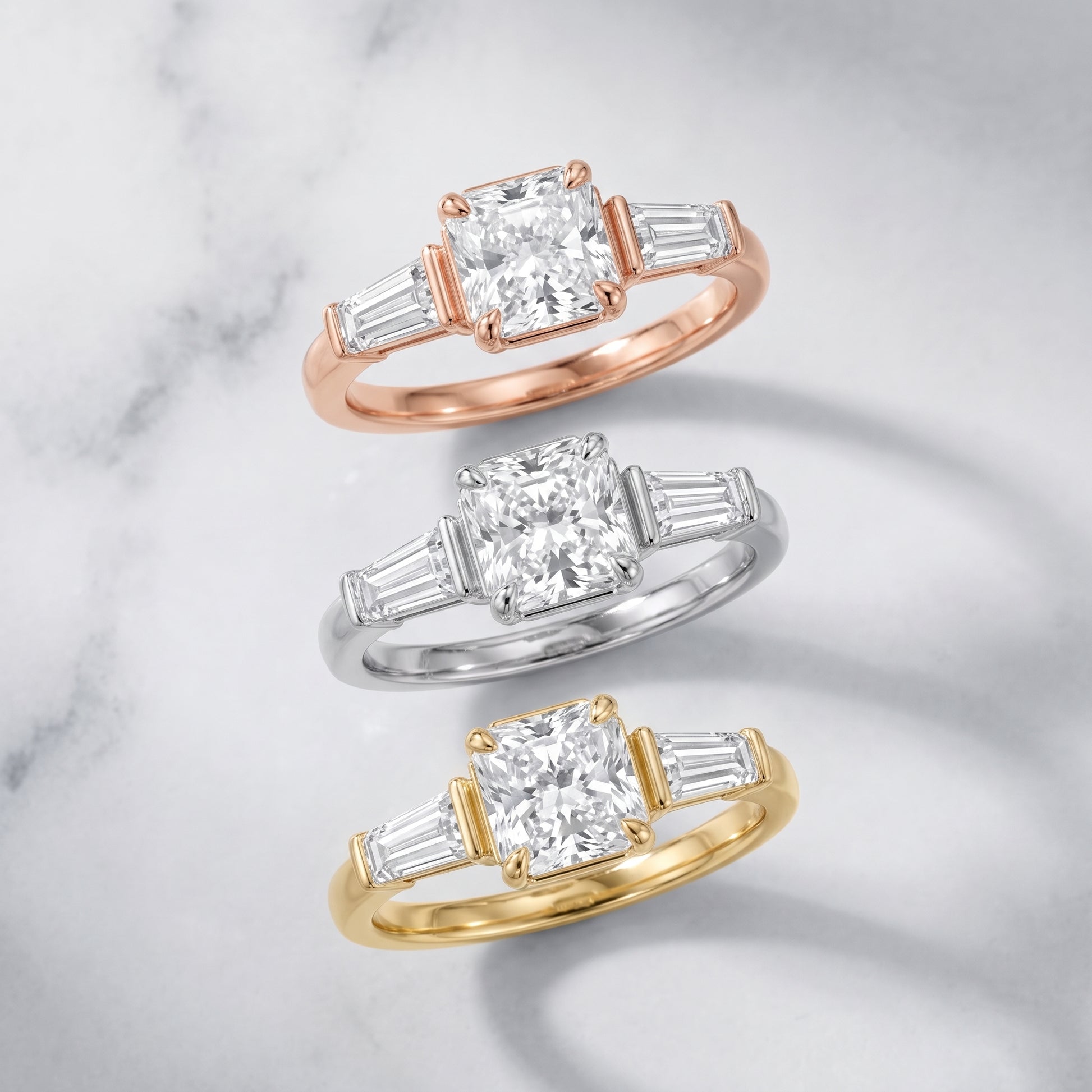Layla Tapered Baguette Radiant Diamond Ring in Silver - 3rings.jpg