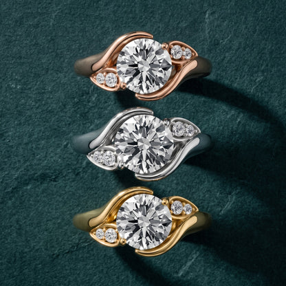Inez Leaf Bypass Round Diamond Engagement Ring in Rose Gold - 3rings.jpg