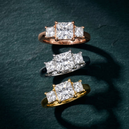 Sienna Three-Stone Princess Diamond Ring in Yellow Gold - 3rings.jpg
