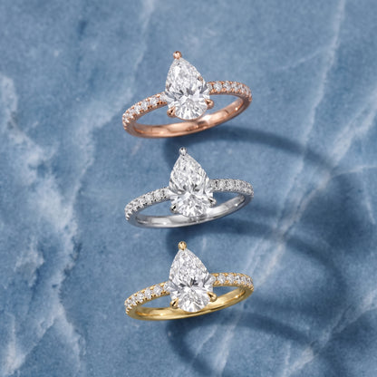 Maya Hidden Halo Pavé Pear Diamond Engagement Ring in White Gold - 3rings.jpg