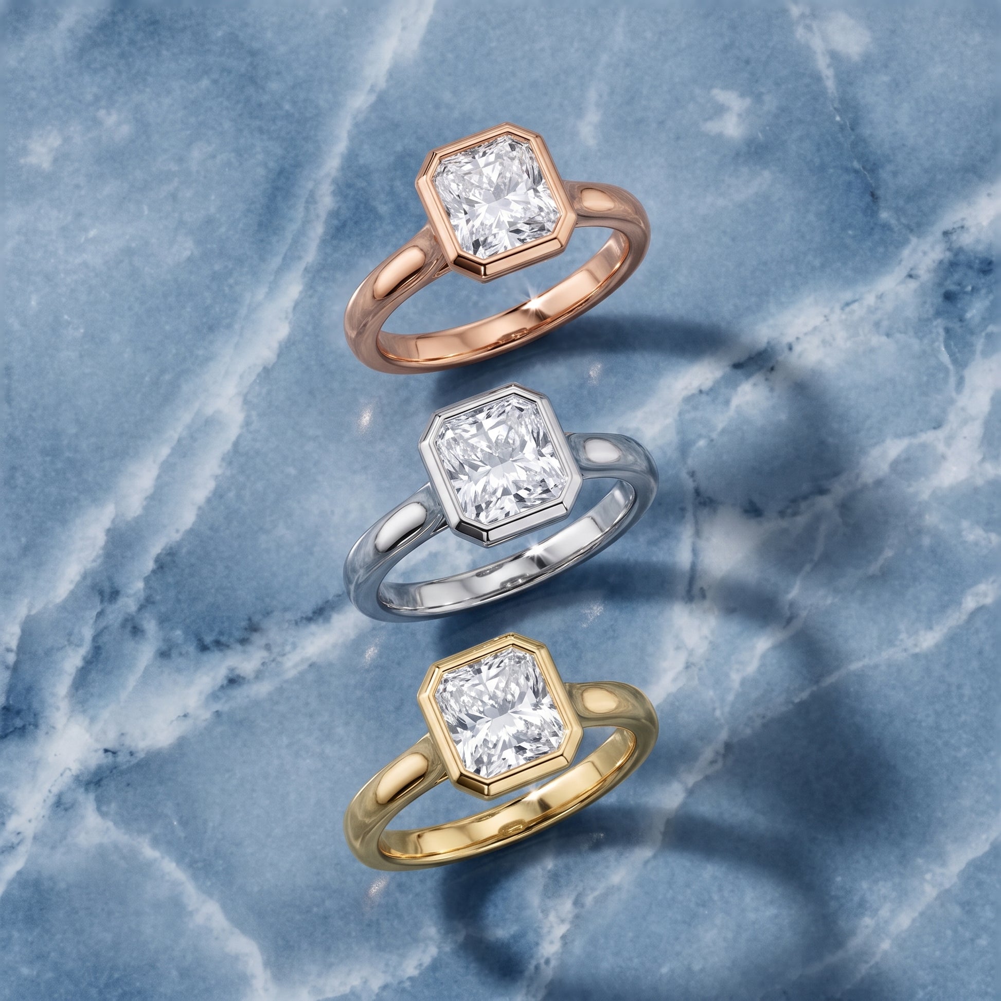 Jolie Bezel Solitaire Radiant Diamond Engagement Ring in White Gold - 3rings.jpg