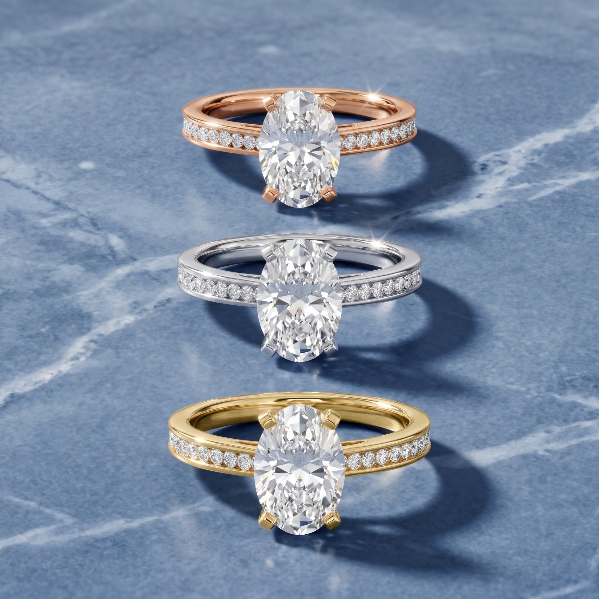 Tessa Solitaire Channel Set Oval Diamond Engagement Ring in White Gold - 3rings.jpg