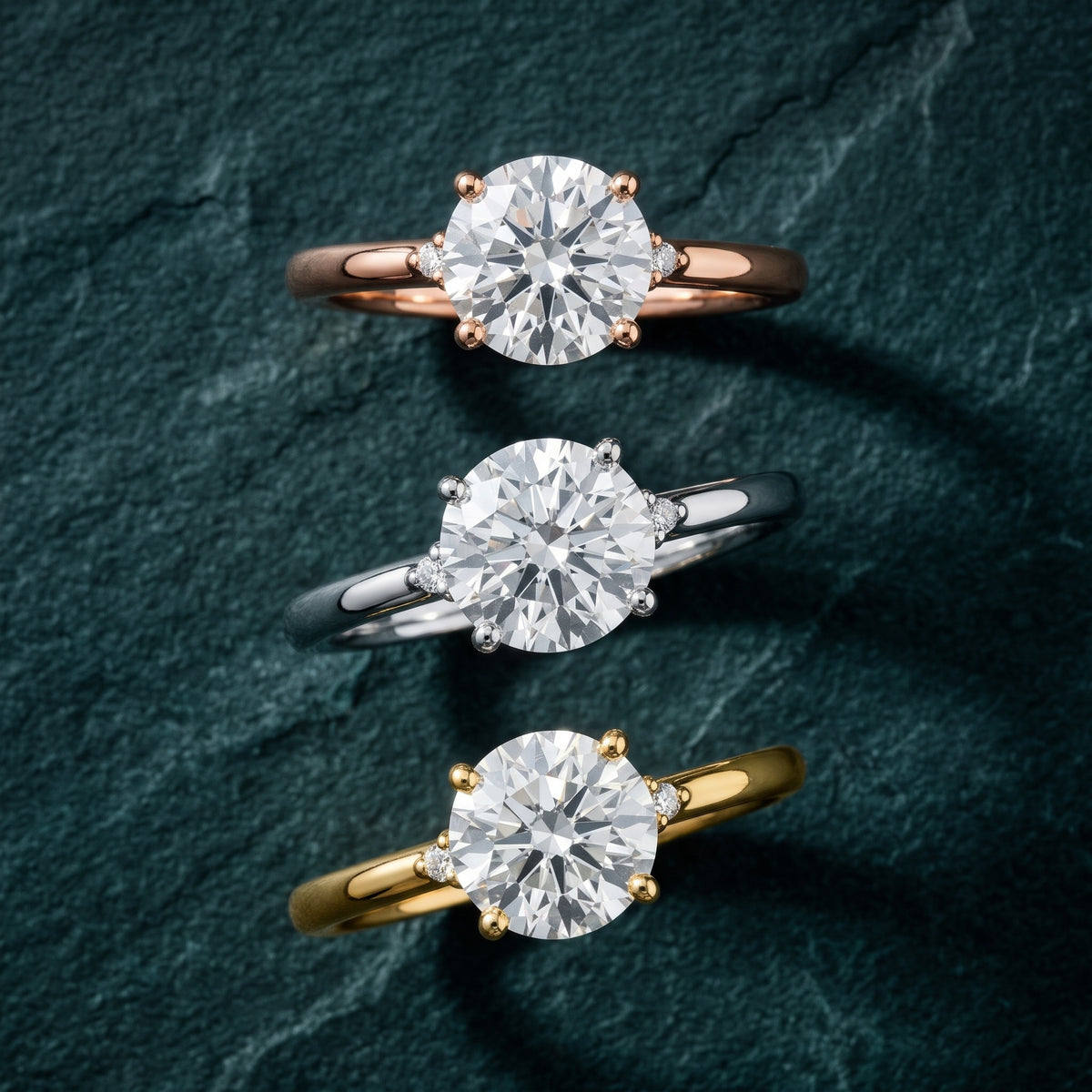 Wynne Cluster Round Diamond Engagement Ring in Platinum - 3rings.jpg