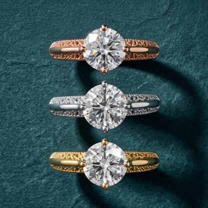 Gillian Vintage Split Shank Round Diamond Engagement Ring in Platinum - 3rings.jpg