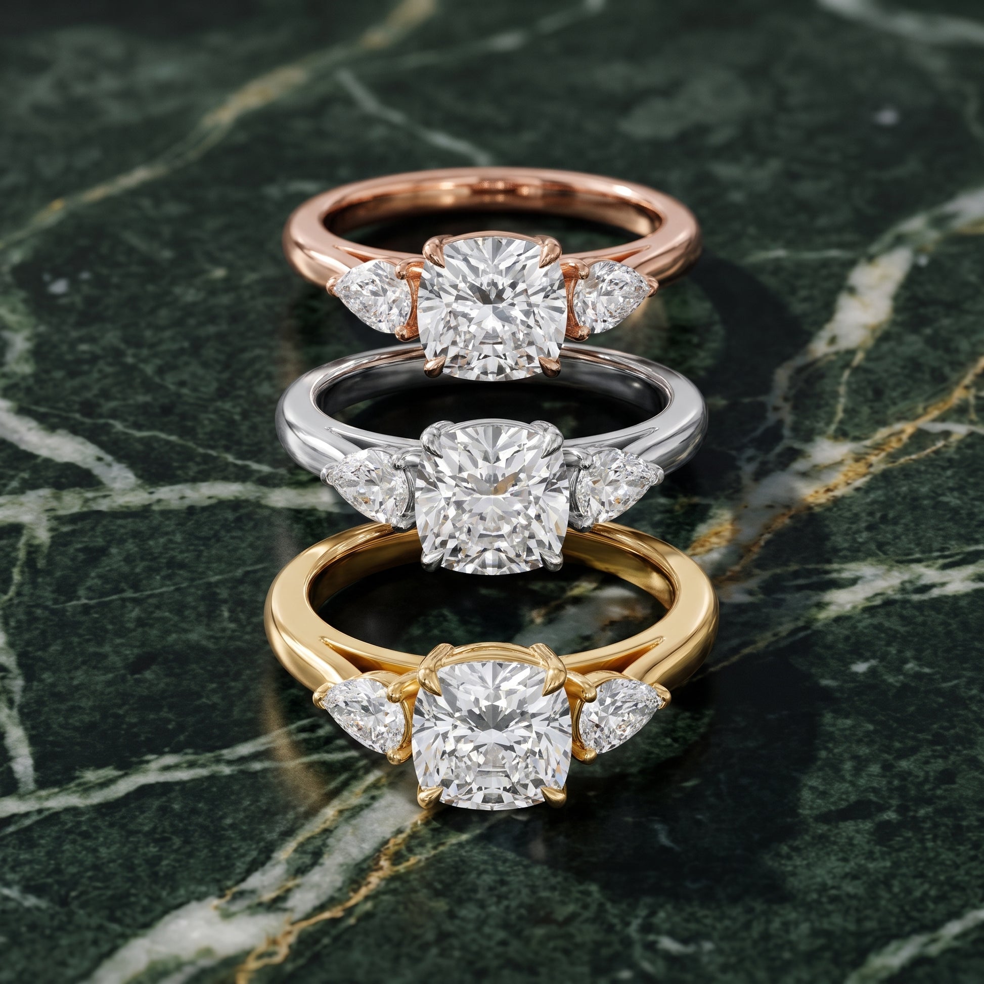 Phoebe Three-Stone Cushion Diamond Ring in Rose Gold - 3rings.jpg