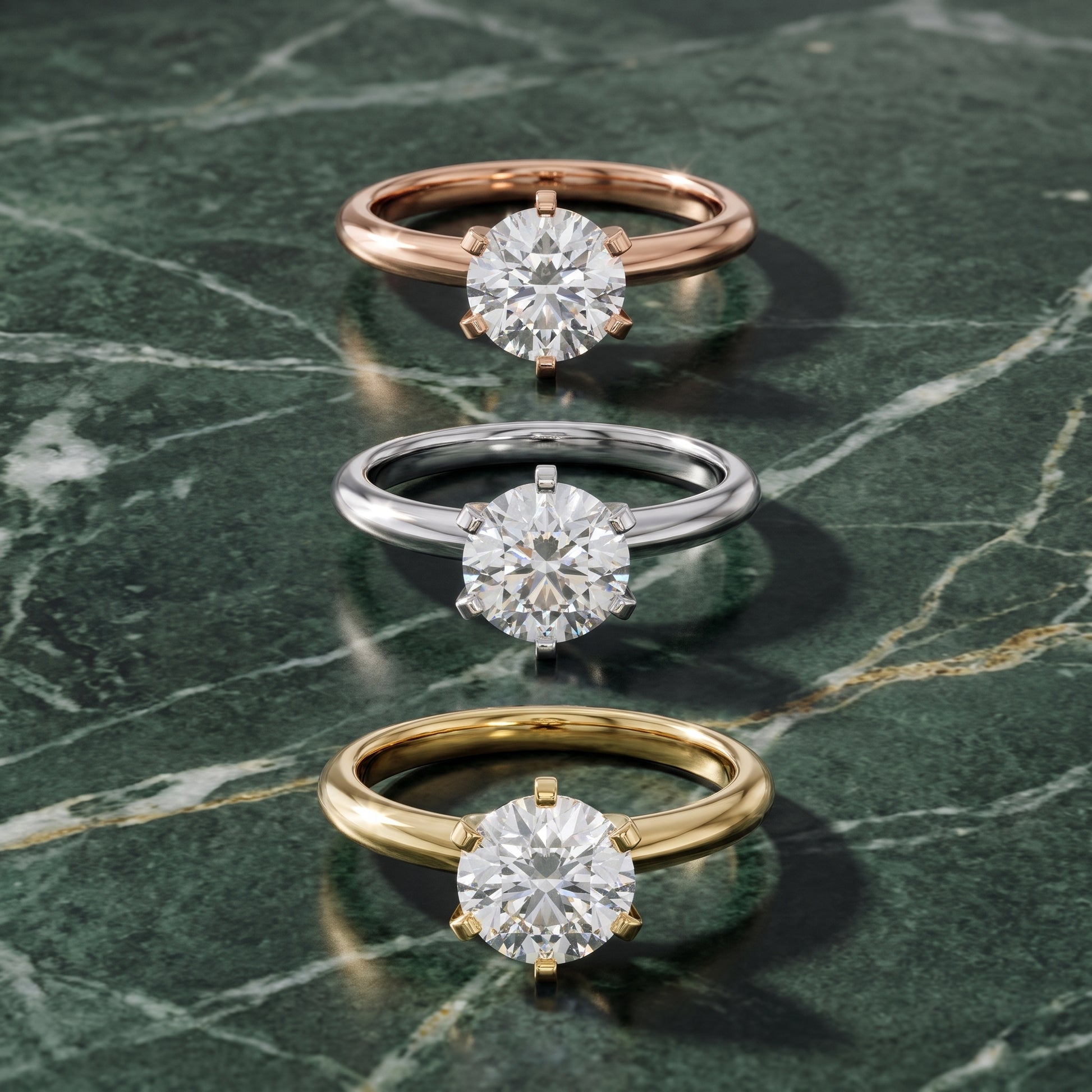 Amira Six-Prong Solitaire Round Diamond Engagement Ring in Rose Gold - 3rings.jpg
