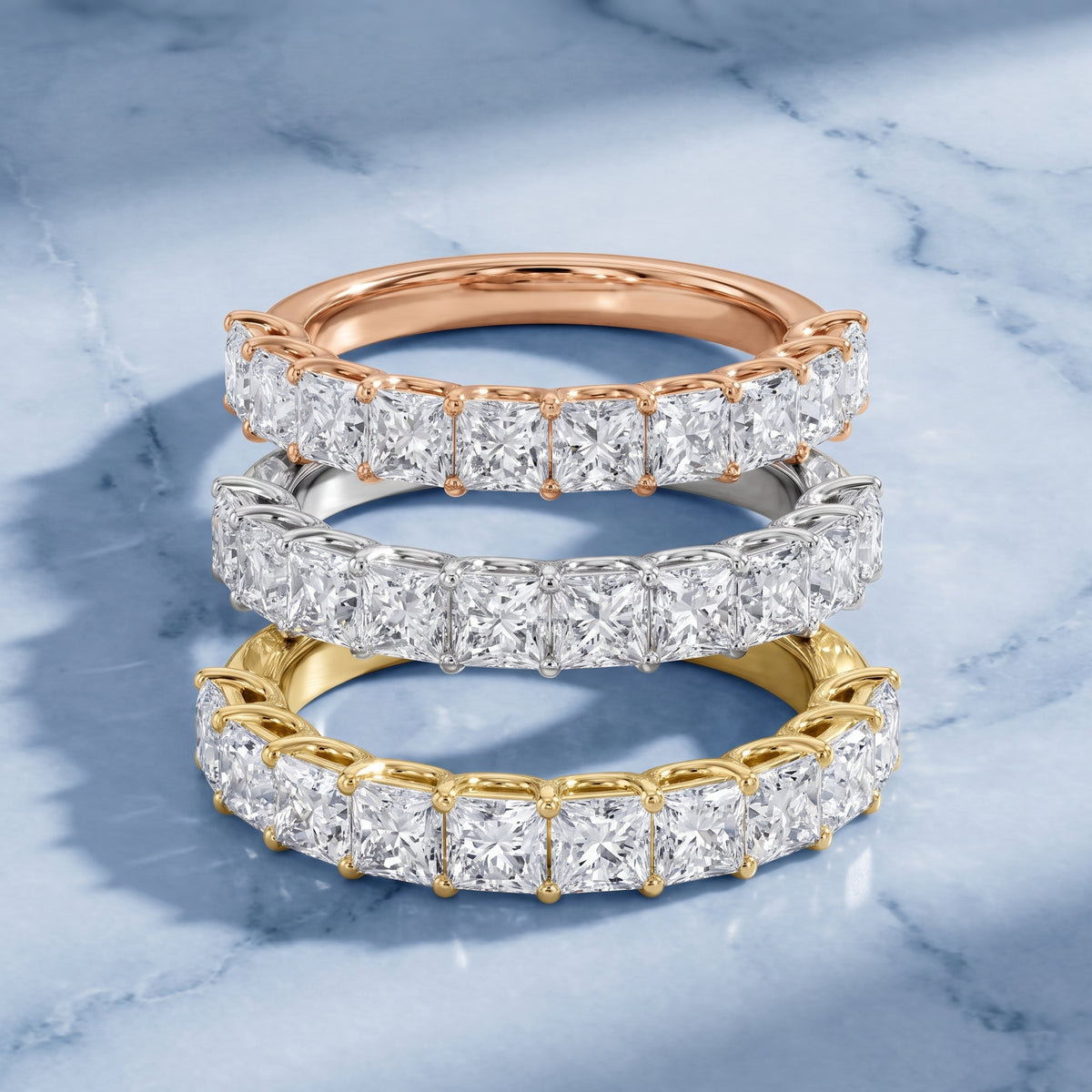 Miranda Shared Prong Princess Diamond Half Eternity Band in Platinum - 3rings.jpg