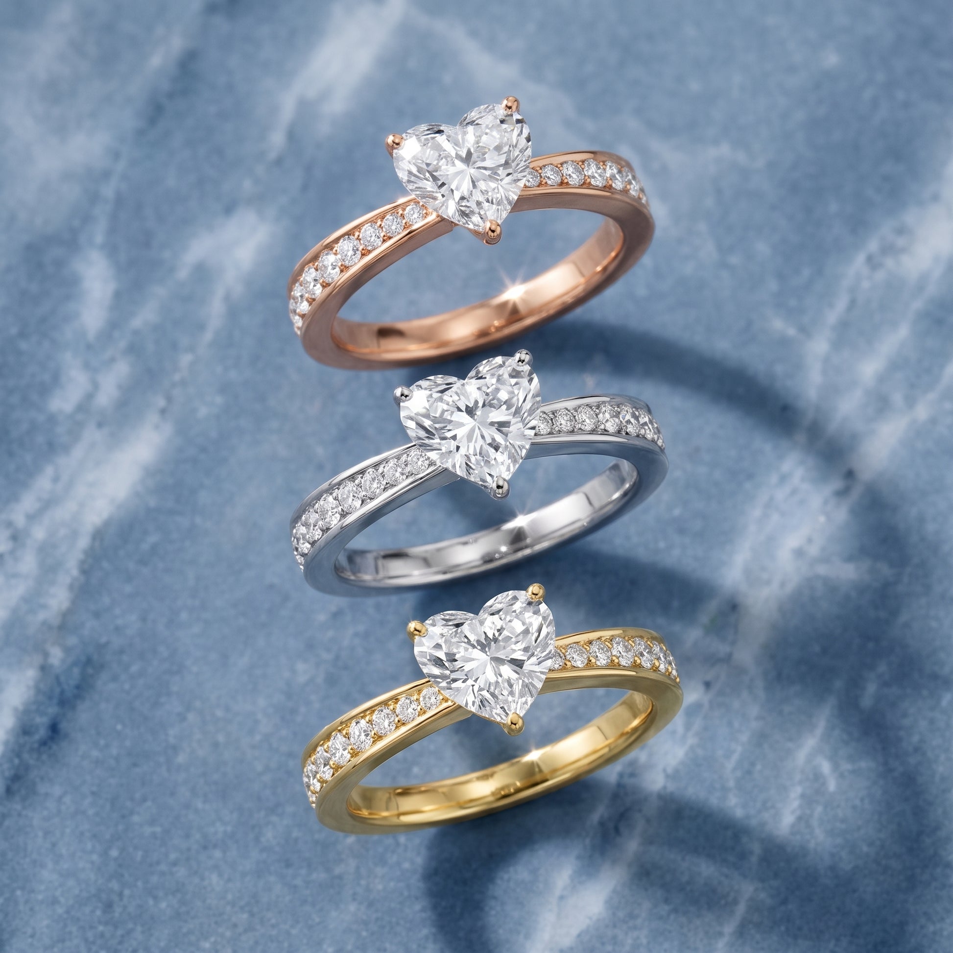 Rhea Sidestone Pavé Heart Diamond Engagement Ring in White Gold - 3rings.jpg