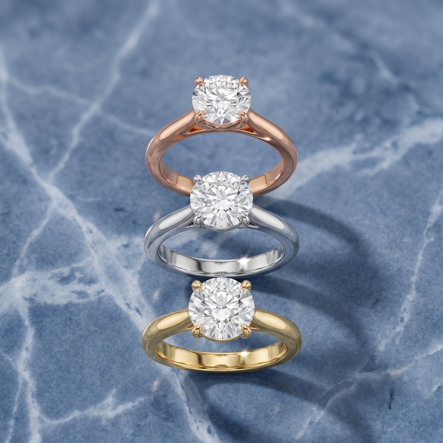 Kalia Knife Edge Solitaire Round Diamond Engagement Ring in Rose Gold - 3rings.jpg