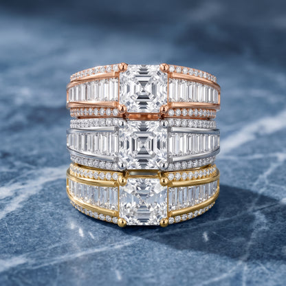 Halle Channel Set Baguette Accent Asscher Diamond Engagement Ring in White Gold - 3rings.jpg