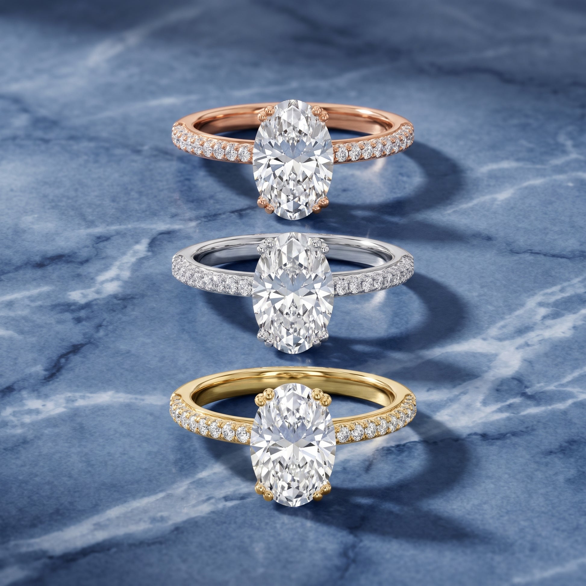 Violet Hidden Halo Pavé Oval Diamond Ring in Silver - 3rings.jpg
