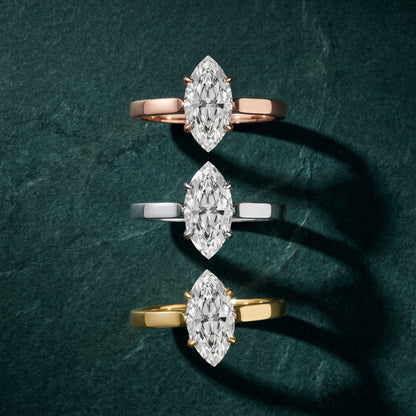 Isabella Bloom Solitaire Marquise Diamond Engagement Ring in Silver - 3rings.jpg