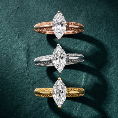 Gillian Vintage Split Shank Marquise Diamond Engagement Ring in Yellow Gold - 3rings.jpg