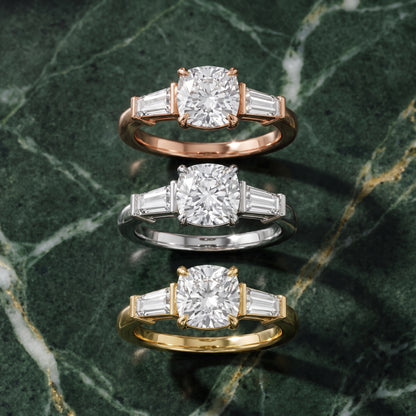 Zelda Tapered Baguette Cushion Diamond Engagement Ring in Platinum - 3rings.jpg