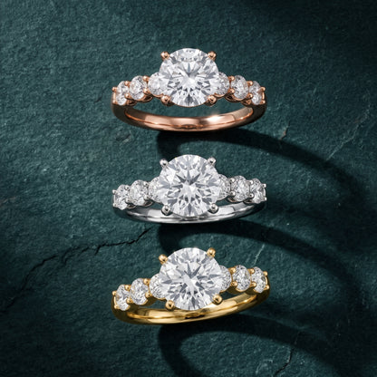 Lenora Scalloped Statement Round Diamond Engagement Ring in Yellow Gold - 3rings.jpg