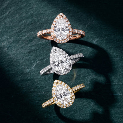 Alma Halo Pavé Pear Diamond Ring in White Gold - 3rings.jpg