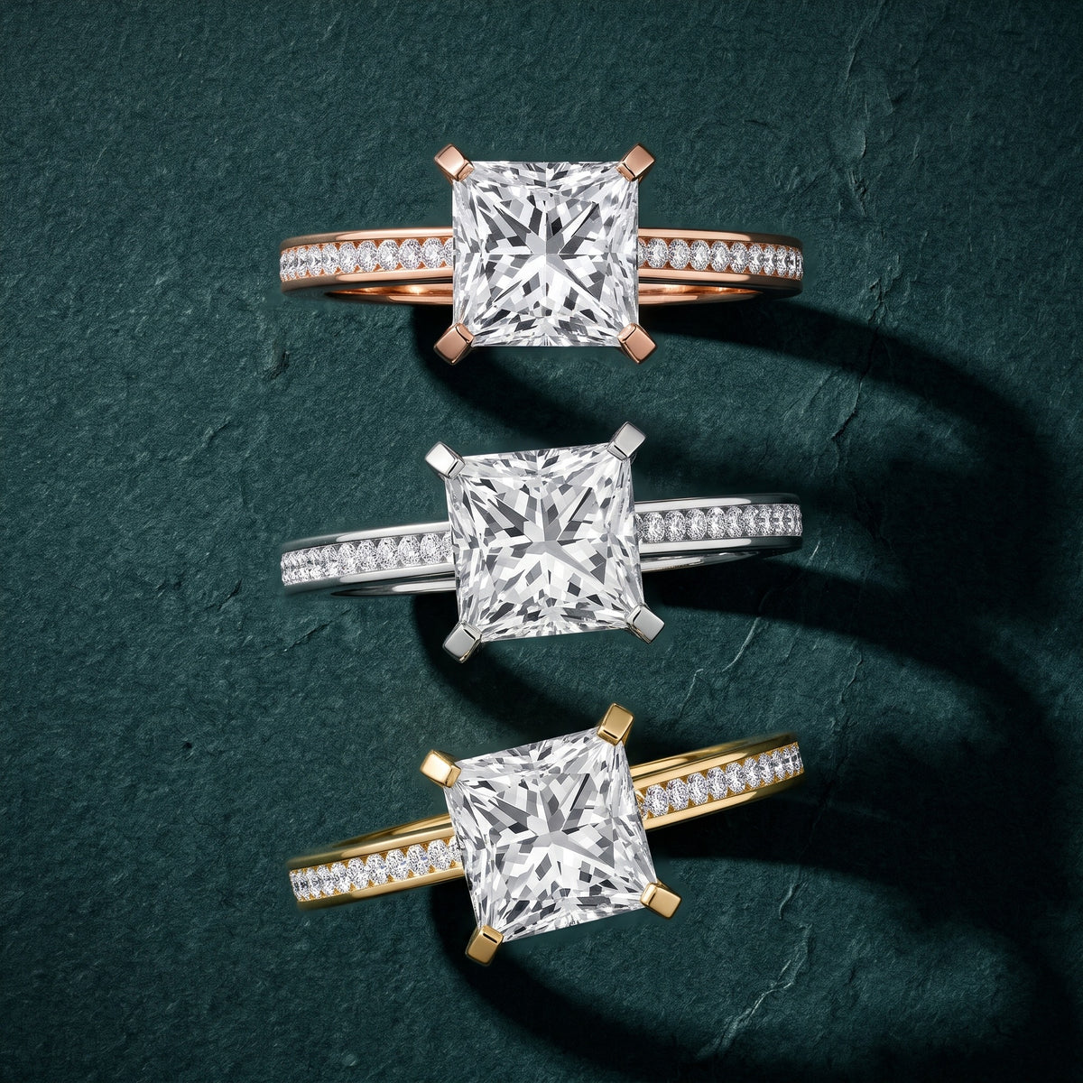 Carrie Cathedral Channel Set Princess Diamond Engagement Ring in Silver - 3rings.jpg