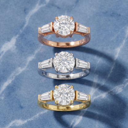 Layla Tapered Baguette Round Diamond Ring in Silver - 3rings.jpg