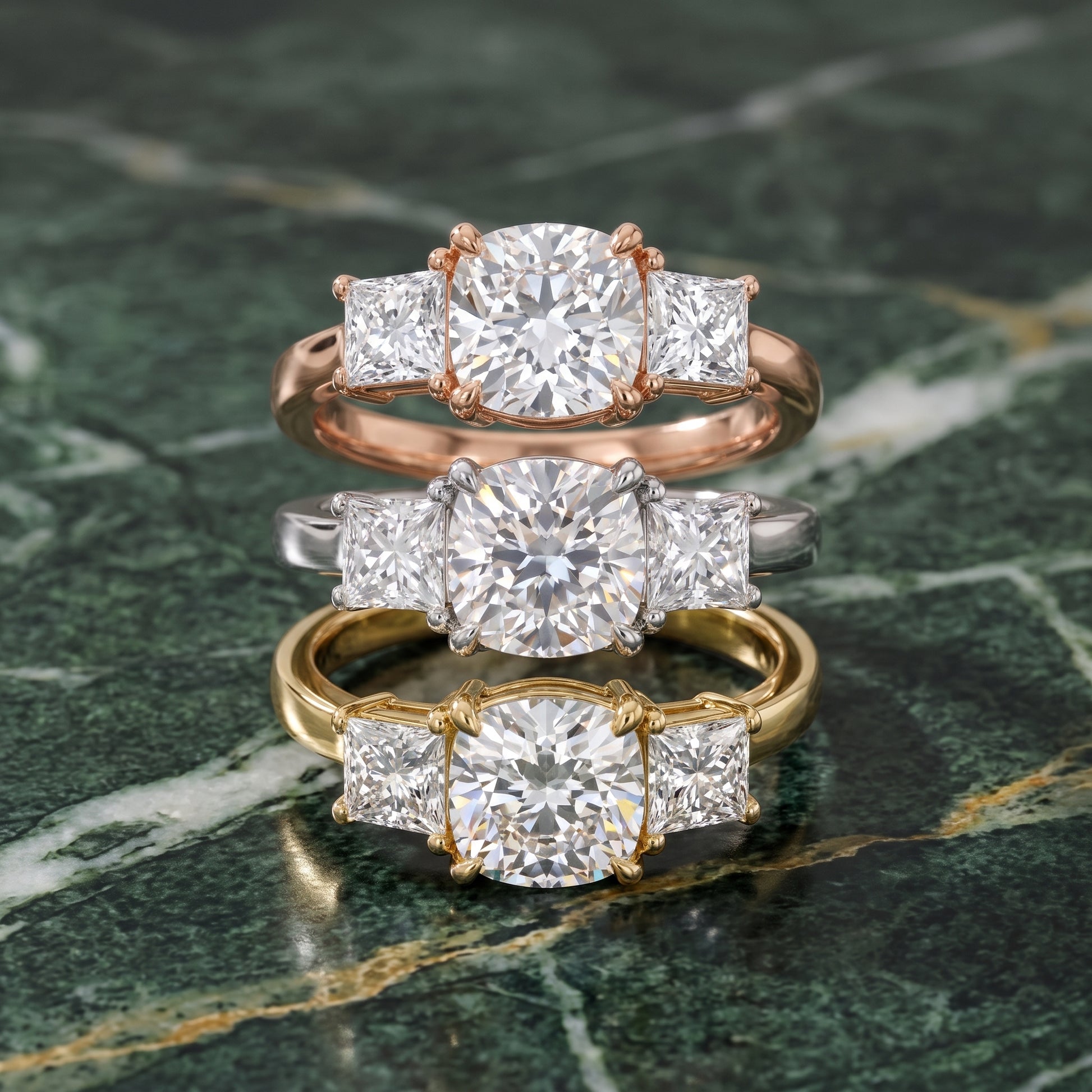 Sienna Three-Stone Cushion Diamond Ring in Silver - 3rings.jpg