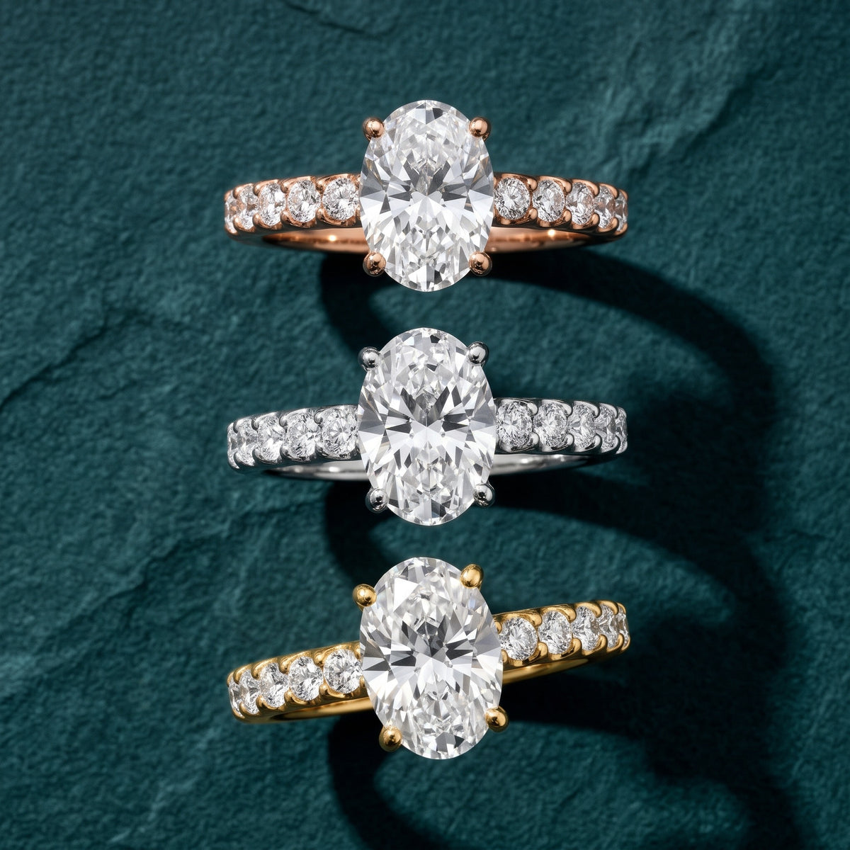 Lynn Statement Pavé Oval Diamond Engagement Ring in Platinum - 3rings.jpg