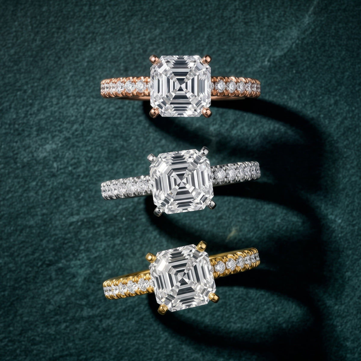 Iona French Pavé Asscher Diamond Engagement Ring in Platinum - 3rings.jpg