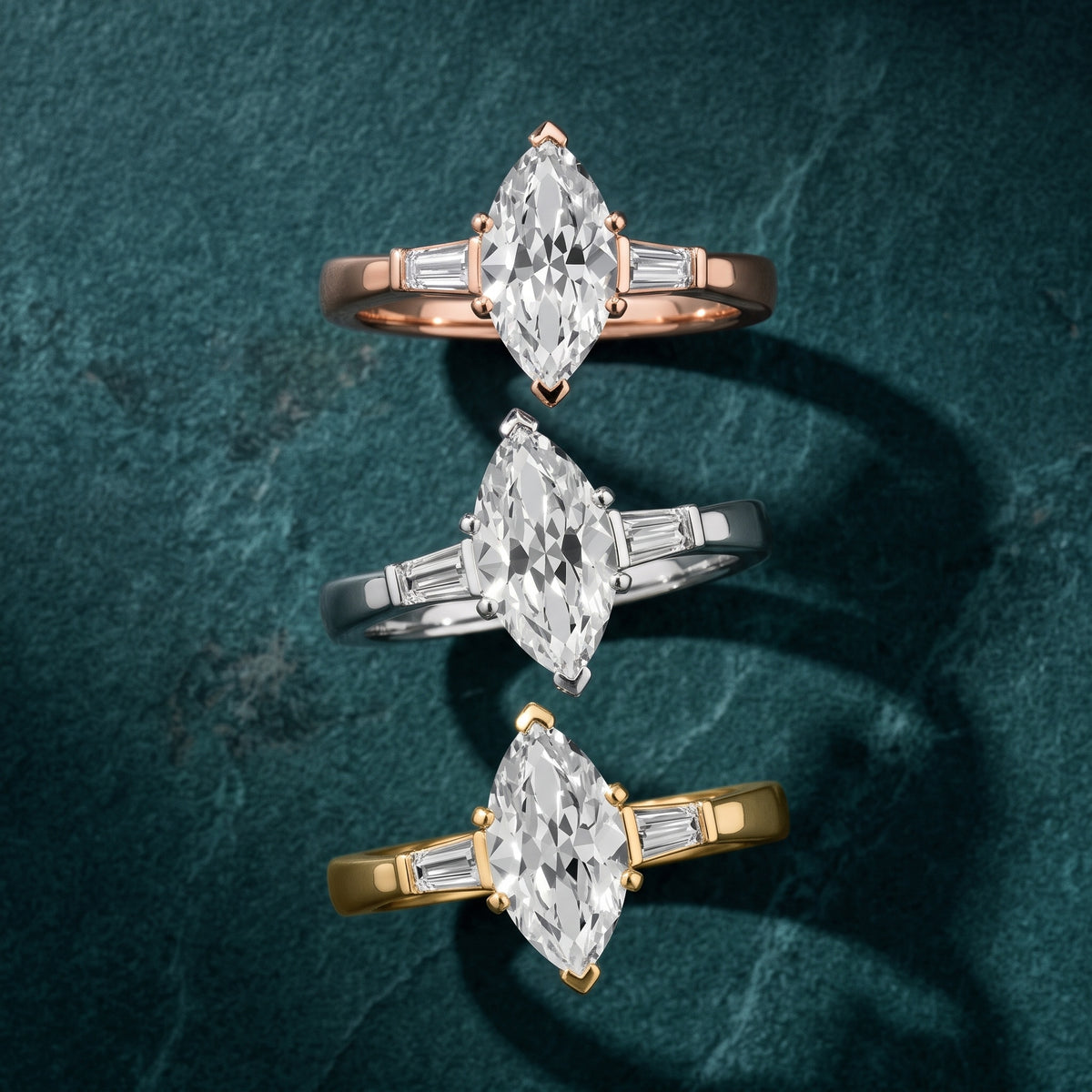 Jacinta Baguette Three-Stone Marquise Diamond Engagement Ring in White Gold - 3rings.jpg