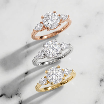 Faye Three-Stone Trellis Round Diamond Ring in Rose Gold - 3rings.jpg
