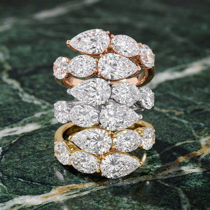 Ines Bypass Pear & Oval Diamond Anniversary Ring in White Gold - 3rings.jpg