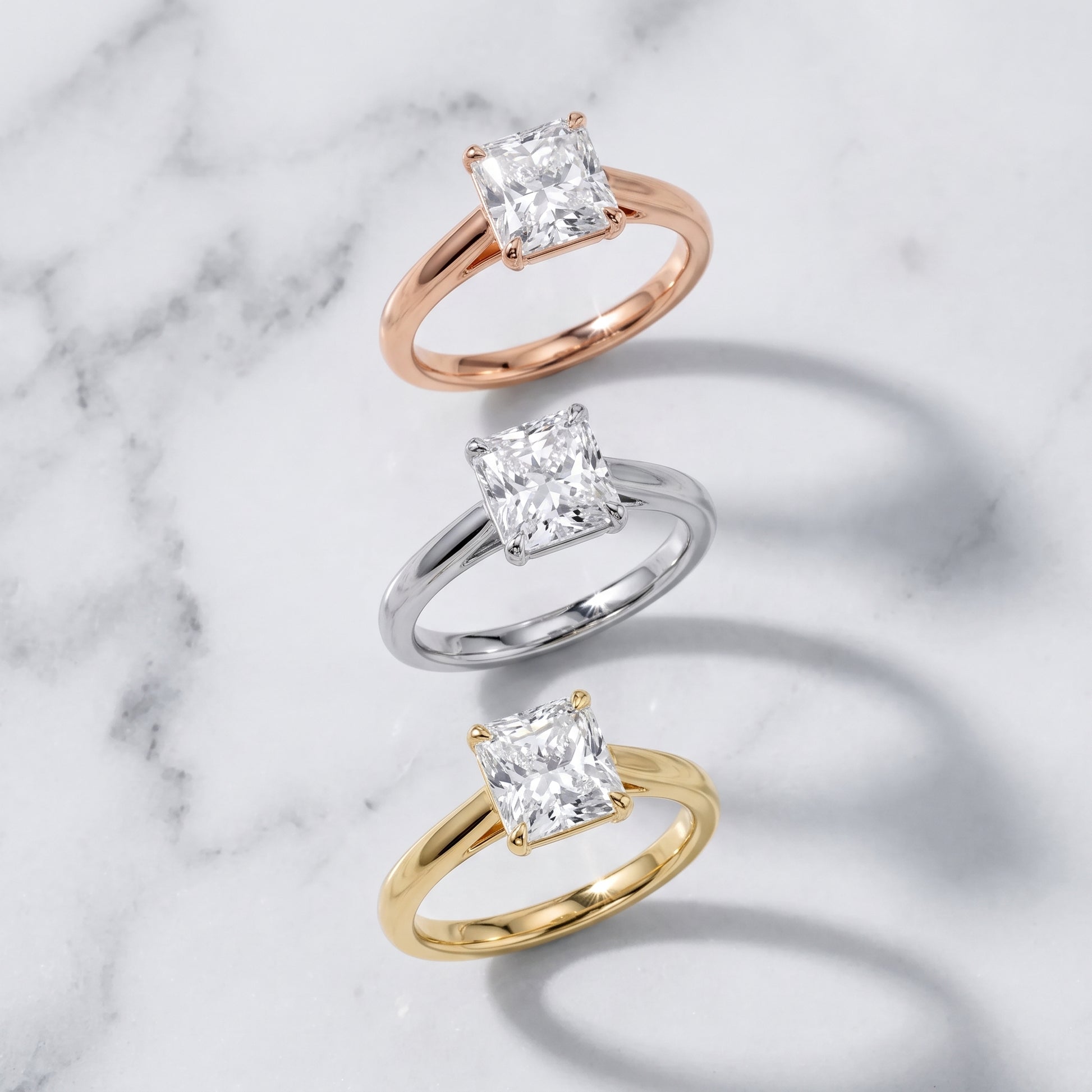 Sadie Cathedral Solitaire Radiant Diamond Ring in Silver - 3rings.jpg
