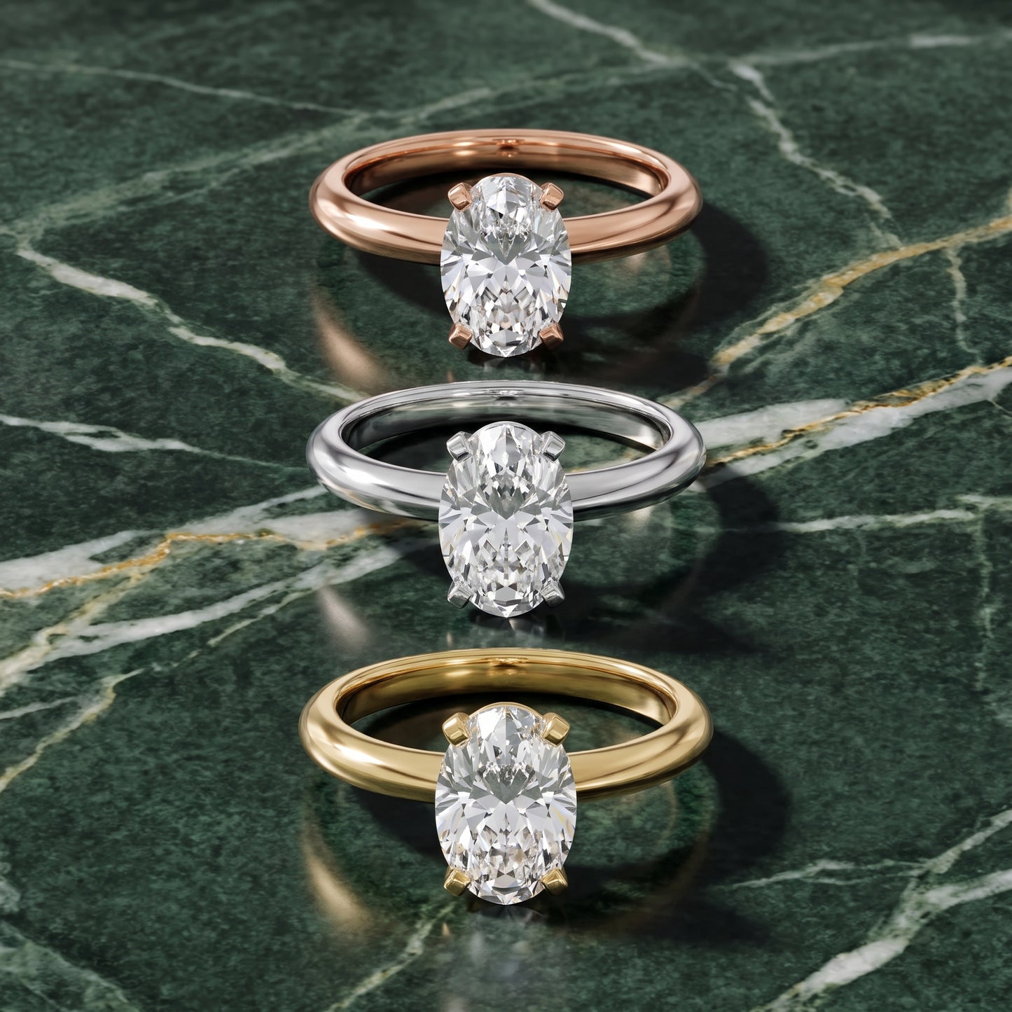 Amira Six-Prong Solitaire Oval Diamond Engagement Ring in Rose Gold - 3rings.jpg