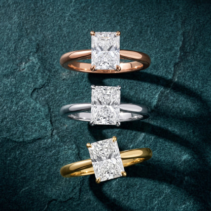 Kalia Knife Edge Solitaire Radiant Diamond Engagement Ring in White Gold - 3rings.jpg