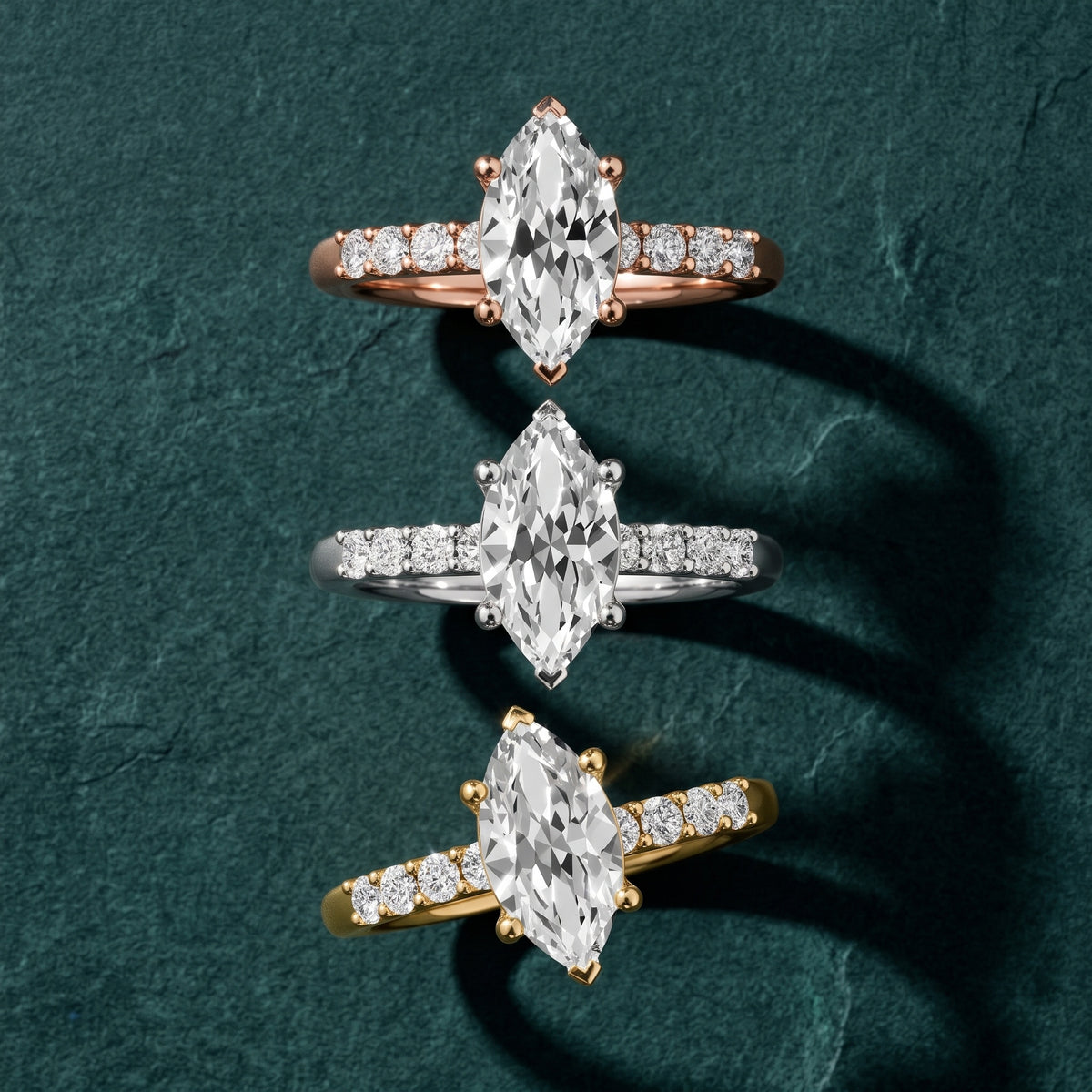 Mayfield Pavé Marquise Diamond Engagement Ring in Silver - 3rings.jpg