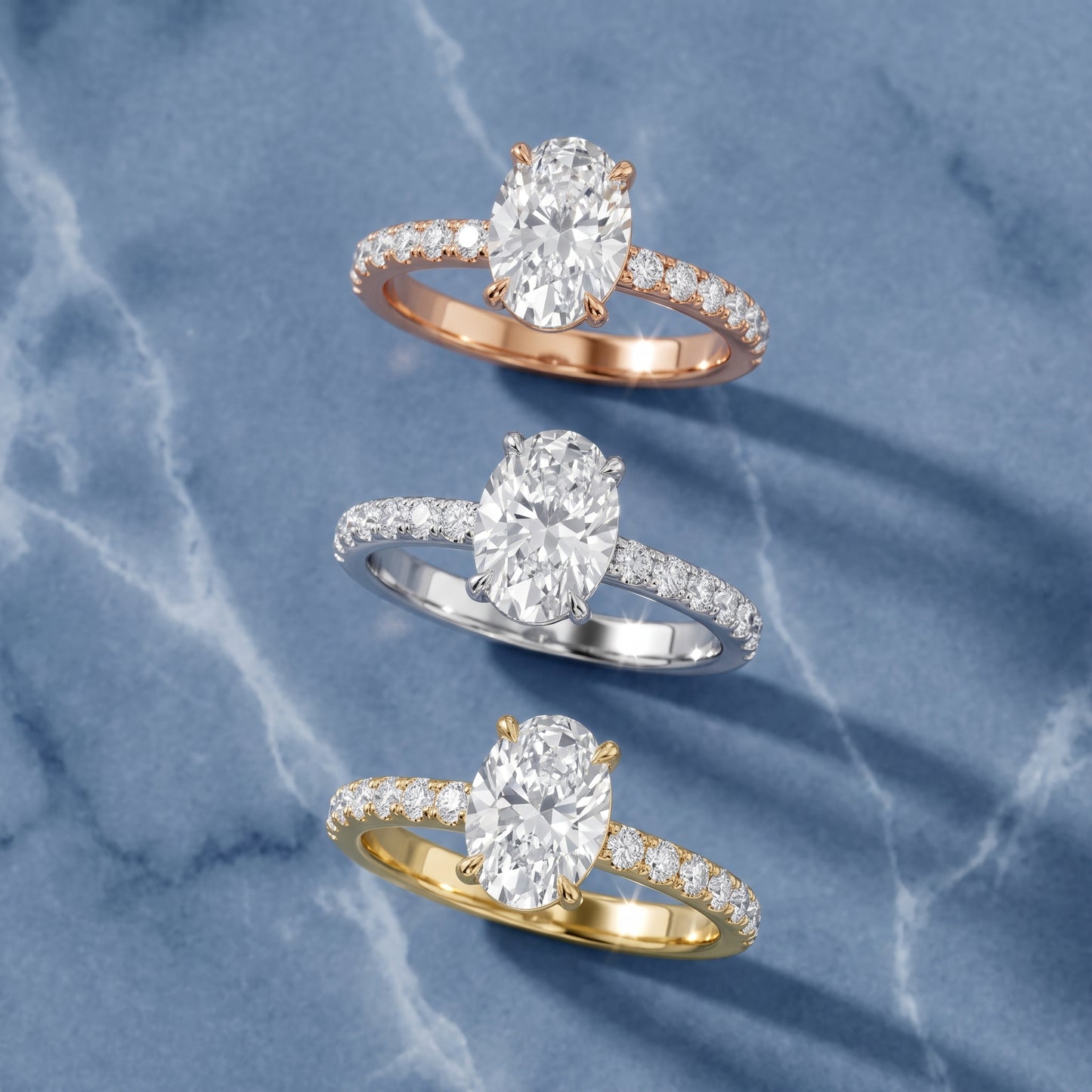 Veda Split Shank Pavé Oval Diamond Engagement Ring in Platinum - 3rings.jpg