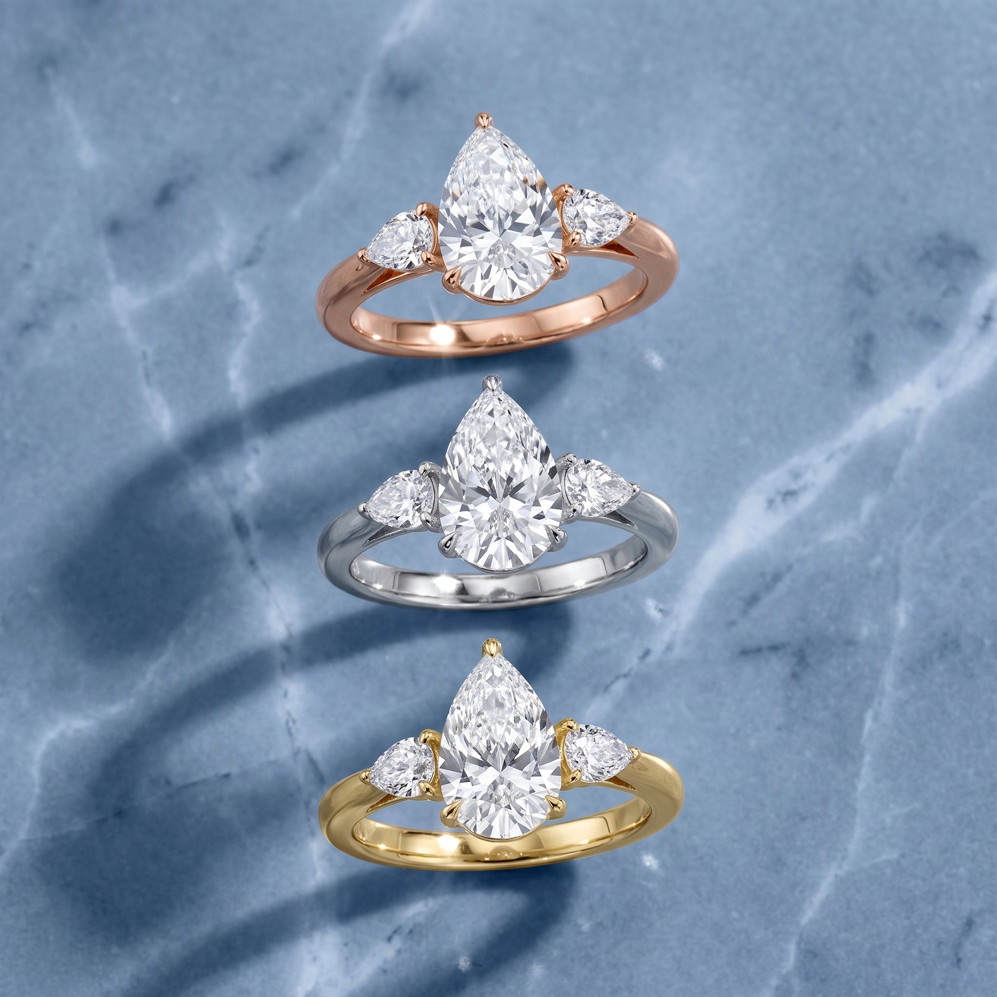 Phoebe Three-Stone Pear Diamond Ring in Platinum - 3rings.jpg