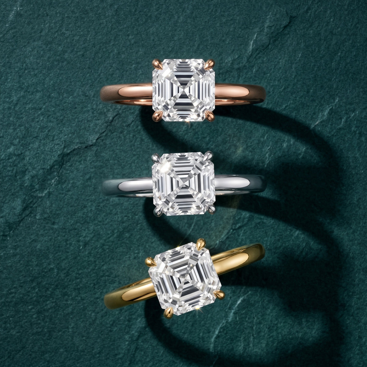 Susan Solitaire Asscher Diamond Engagement Ring in Silver - 3rings.jpg