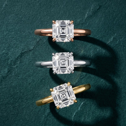 Susan Solitaire Asscher Diamond Engagement Ring in Silver - 3rings.jpg