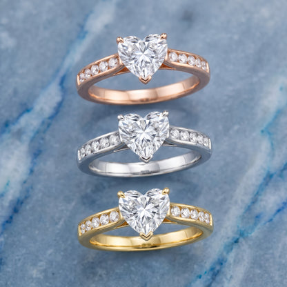 Noor Channel Set Sidestone Heart Diamond Engagement Ring in Silver - 3rings.jpg
