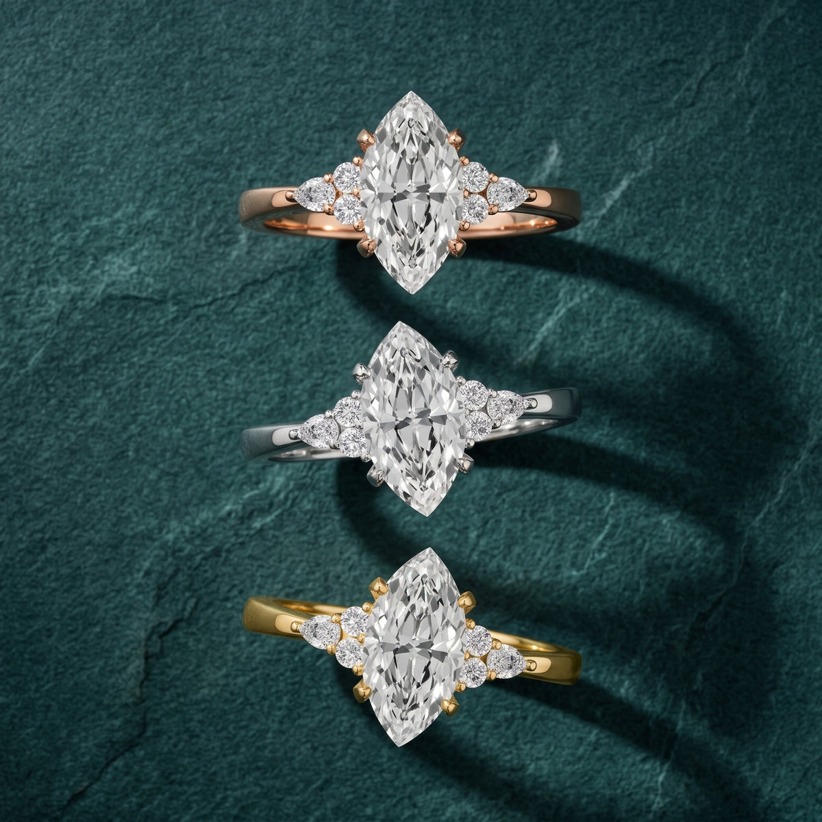Amelia Three Stone Marquise Diamond Engagement Ring in Yellow Gold - 3rings.jpg