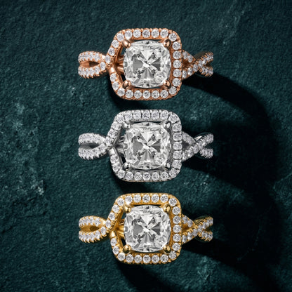 Selma Twist Halo Cushion Diamond Engagement Ring in Yellow Gold - 3rings.jpg