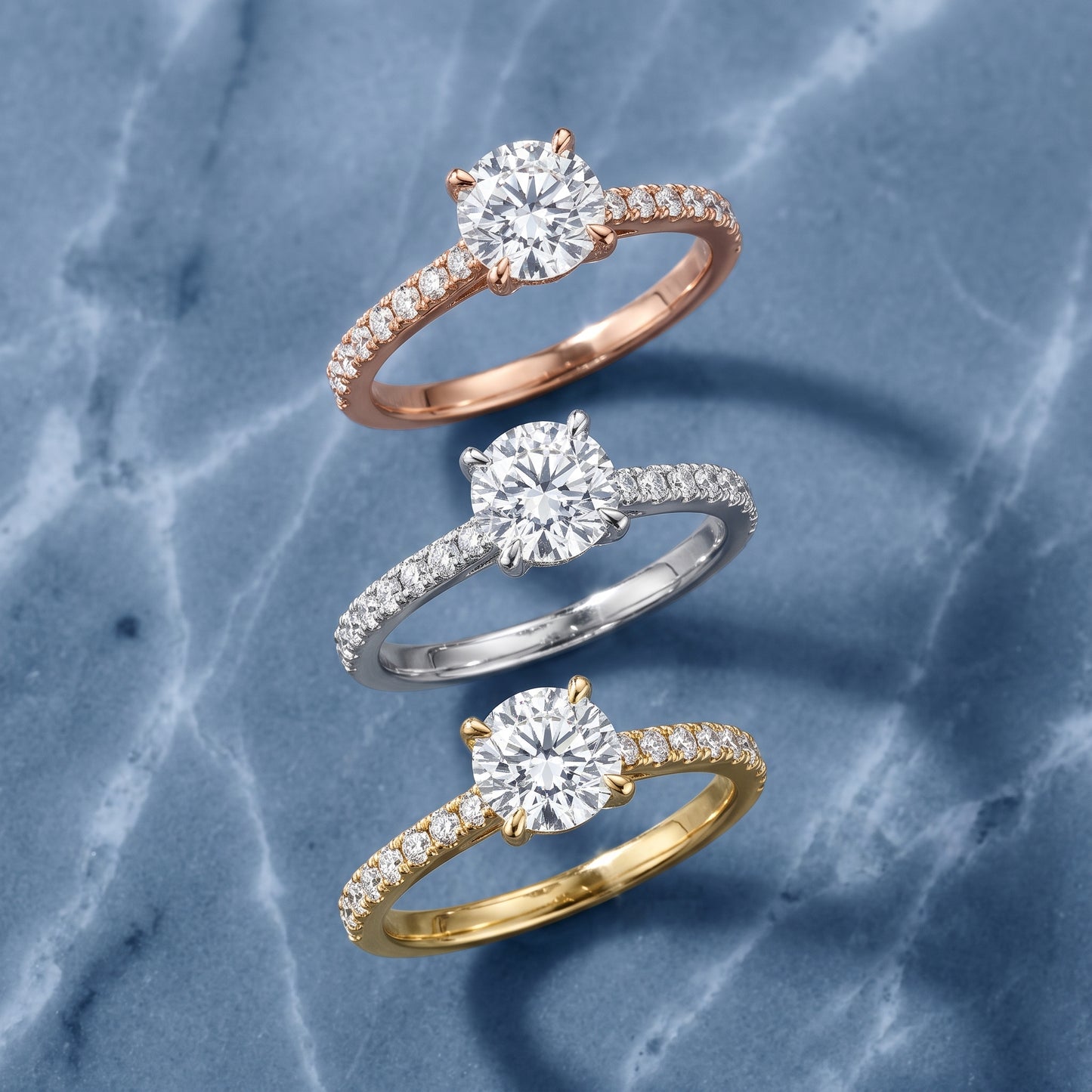 Juna French Pavé Solitaire Round Diamond Engagement Ring in Rose Gold - 3rings.jpg