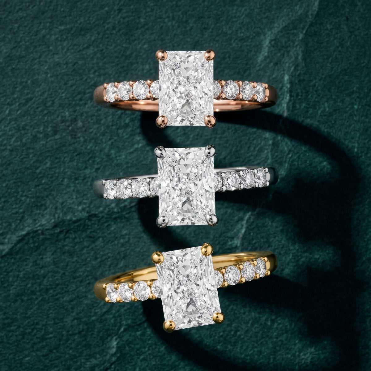Mayfield Pavé Radiant Diamond Engagement Ring in Platinum - 3rings.jpg