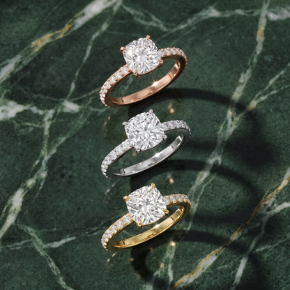 Aisha Pavé Solitaire Cushion Diamond Engagement Ring in White Gold - 3rings.jpg