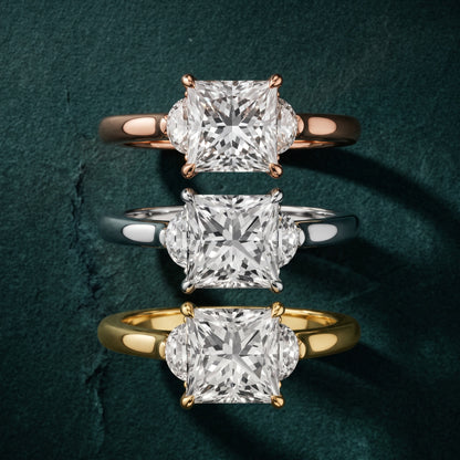 Hilary Half-Moon Three-Stone Princess Diamond Engagement Ring in Silver - 3rings.jpg