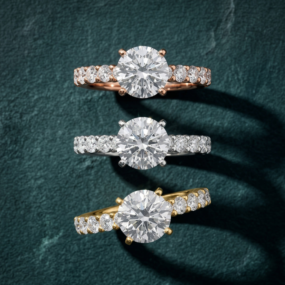 Heloise Statement Pavé Round Diamond Engagement Ring in White Gold - 3rings.jpg