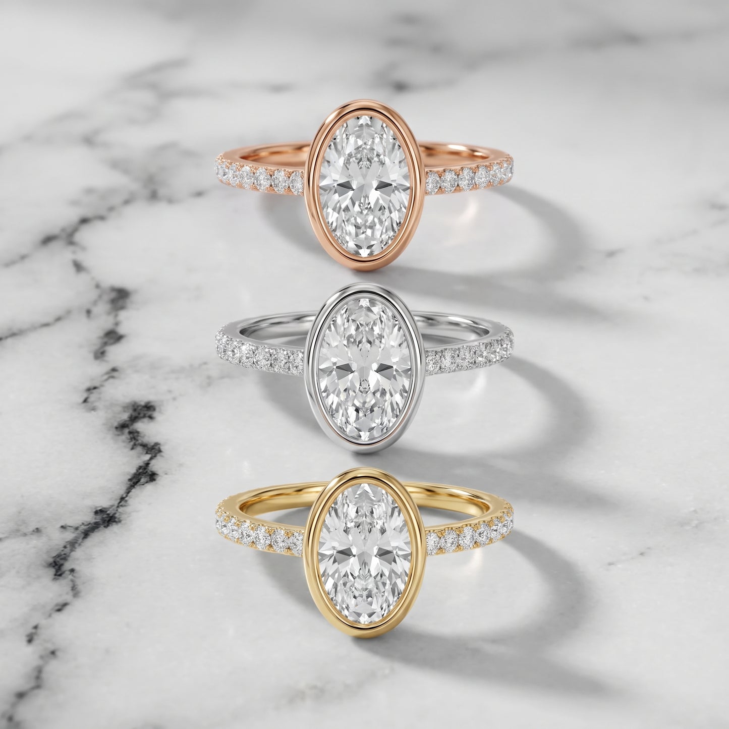 Cora Bezel Pavé Oval Diamond Ring in White Gold - 3rings.jpg